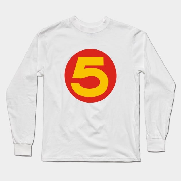 Speed Racer Number 5 Long Sleeve T-Shirt by grekhov